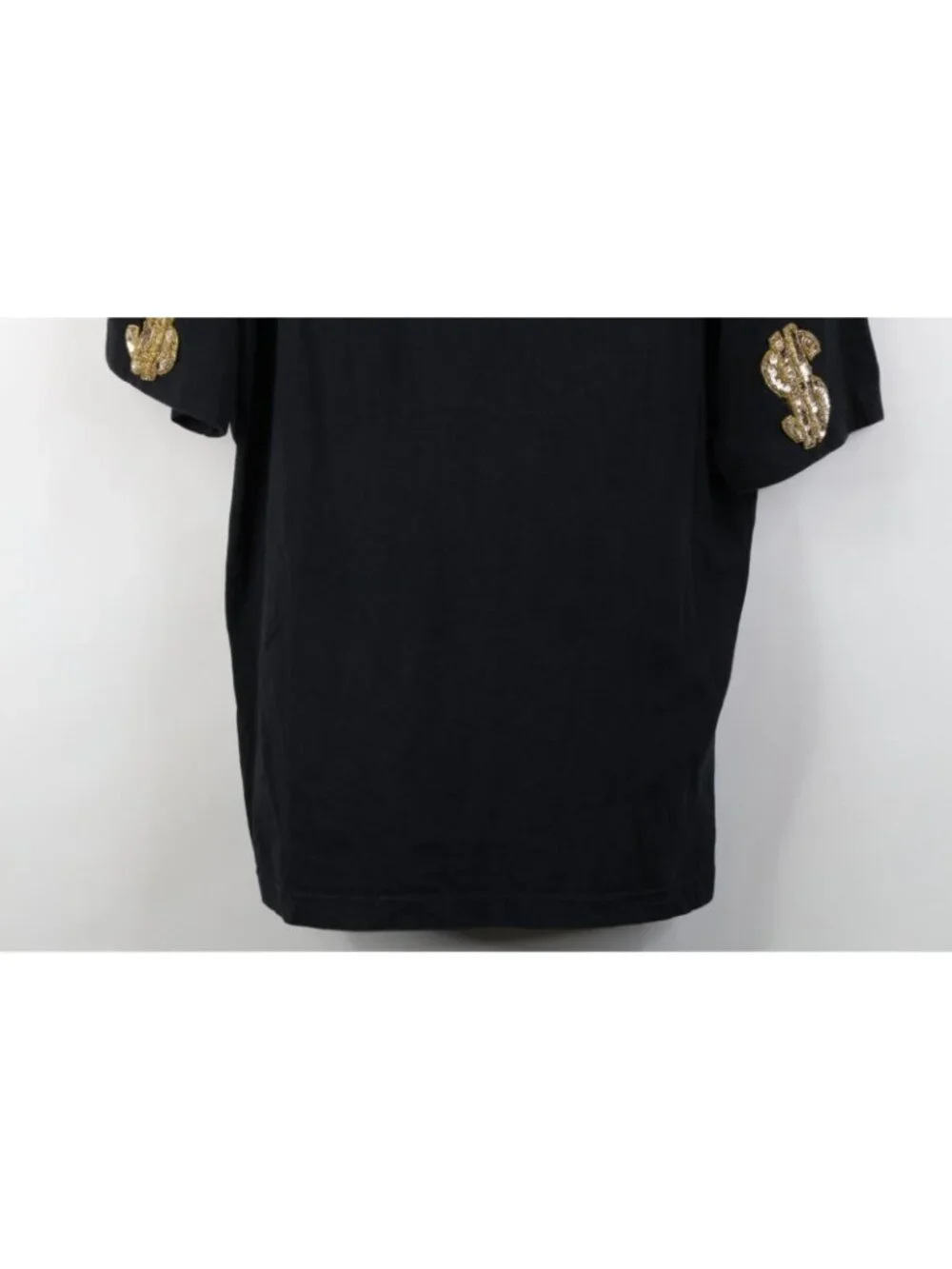 Vintage 90s Streetwear Womens Large Faded Las Vegas Sequin Money Casino T-Shirt
